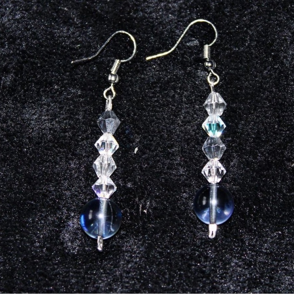 Blue earrings; handmade